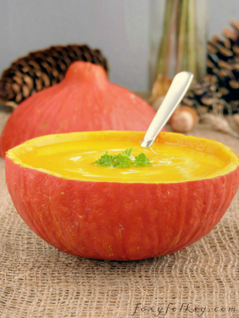 Easy Creamy Pumpkin Soup Recipe - Foxy Folksy