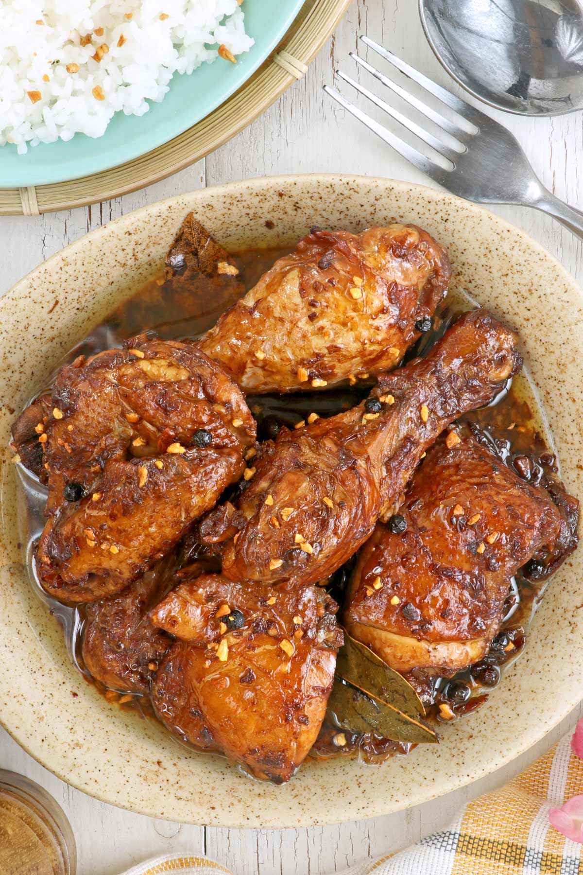Chicken Adobo With Browned Garlic