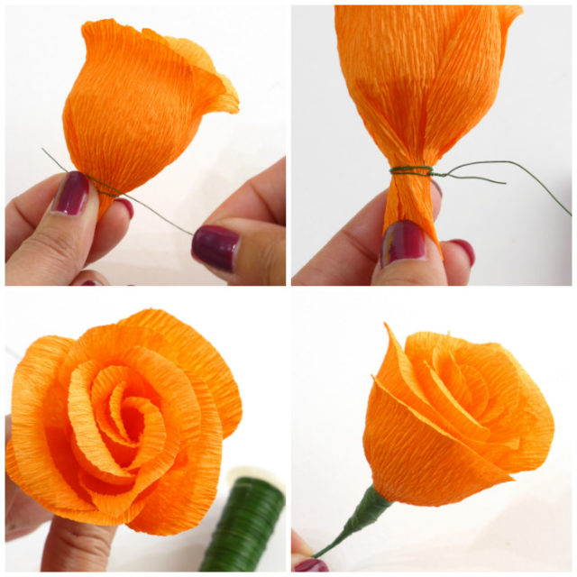 What you need to make beautiful crepe paper flowers