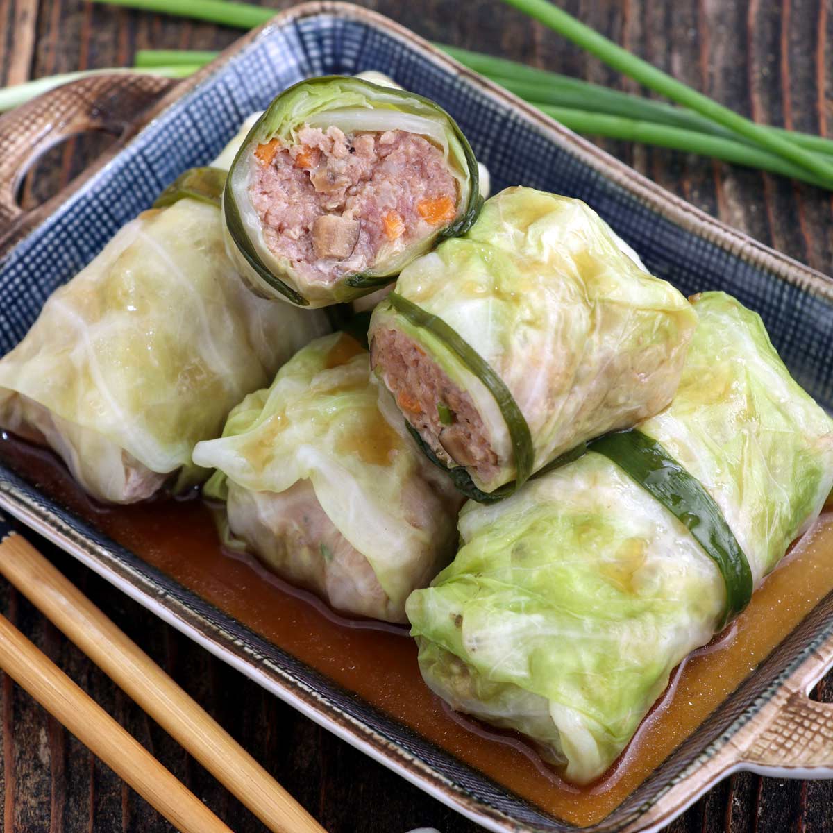 Stuffed Cabbage - Chinese Style - Foxy Folksy
